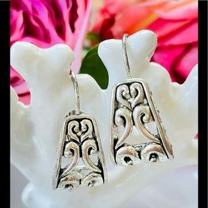 5 for $25 Silver Plated Swirling Hearts Earrings